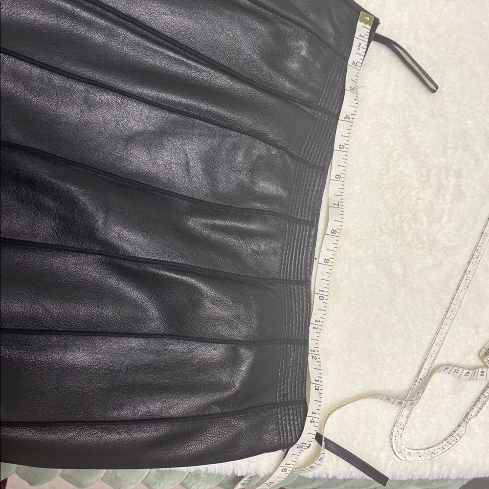 INC BLACK LEATHER SKIRT - Picture 7 of 7